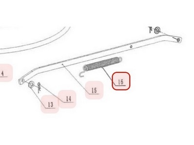 Ressort de hauteur pour tondeuse Weibang (GM53F00000001001)