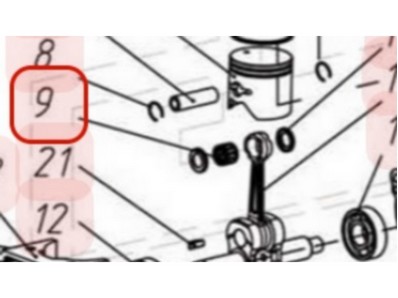 Roulement d'axe de piston pour moteur 1E34F (YP03090020018)
