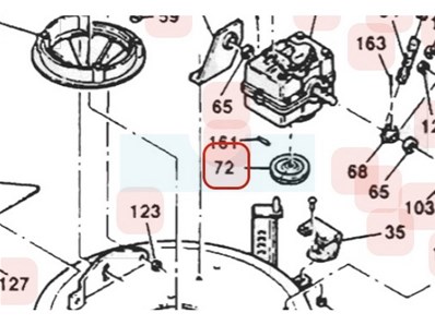 Poulie de transmission pour tondeuse Sarp / Pubert (0001000007)