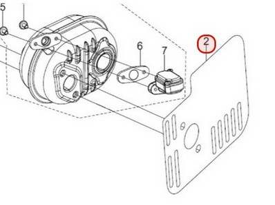 Joint d'échappement pour moteur Loncin / Rato (0001210317)