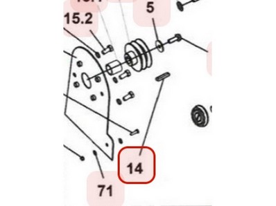 Clavette de poulie moteur pour scarificateur Weibang (1101005030A)