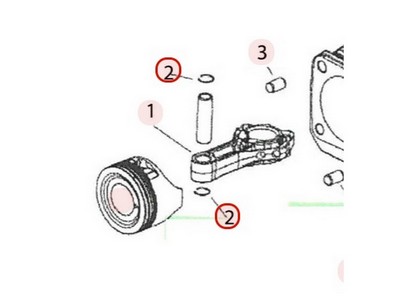 Clips d'axe de piston pour moteur Kohler (1401803S)