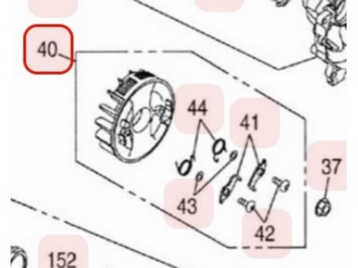 Volant d'allumage + cliquet pour moteur Zenoah (848F337113)