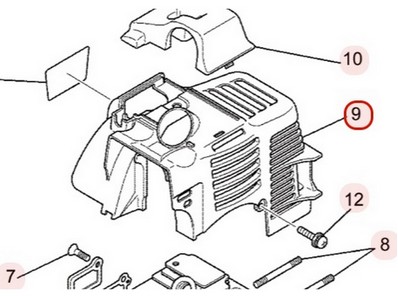 Carter capot moteur noir pour moteur Mitsubishi (KH40096KA)