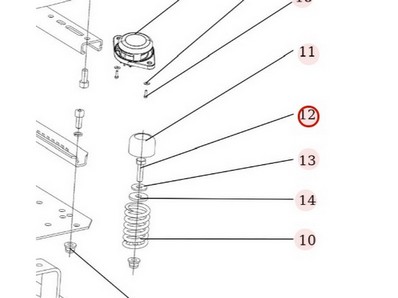 Vis latérale de lame pour débroussailleuse autoportée Roques & Lecoeur (N309503515)