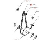 Chaîne de pont pour motobineuse Roques & Lecoeur (0306020026)