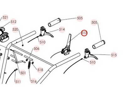 Levier d'arret moteur pour tondeuse débroussailleuse Sarp (0307010045)