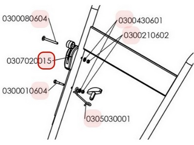 Commande d'accélérateur + câble pour tondeuse débroussailleuse Roques & Lecoeur (0307020015)