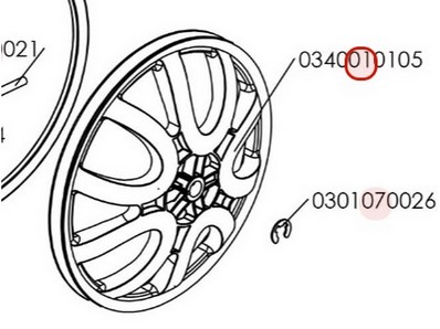 Poulie réceptrice pour motobineuse Sarp / Husqvarna (0340010105)