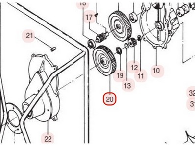 Couronne inférieure pour tarière Sarp (360290)