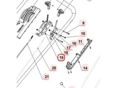 Manette de vitesse pour tondeuse Weibang (5020501050S)