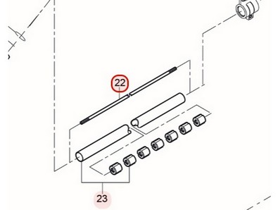 Arbre de transmission pour débroussailleuse Kaaz (64011230)