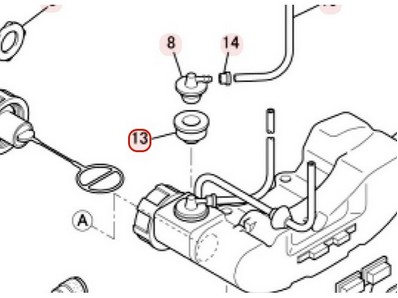 Plongueur de retour d'éssence pour moteur Mitsubishi (KF90104AA)