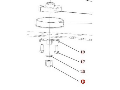 Ecrou inférieur de palier de lame pour débroussailleuse autoportée Roques & Lecoeur (N532150440)