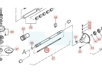 Arbre de transmission souple pour débroussailleuse Kaaz (64021115)