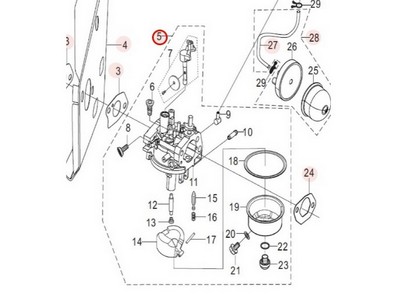 Carburateur pour moteur Loncin / Rato (0001210334)
