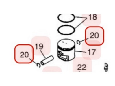 Clips d'axe de piston pour moteur Zenoah (335041320)