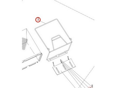 Armature de bac (panier) pour scarificateur Weibang (40R060200022)