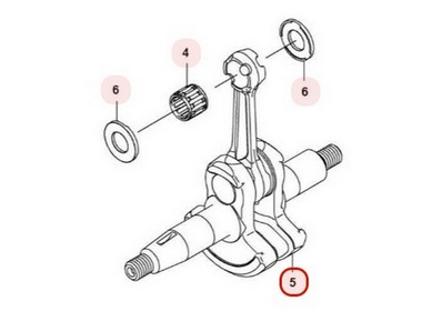 Vilebrequin pour moteur Kawasaki (491190013)