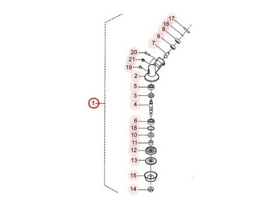 Renvoi d'angle pour débroussailleuse Kaaz (7100832008)