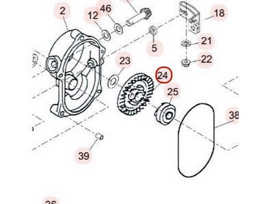 Couronne de transmission pour tondeuse Kaaz (78001162)