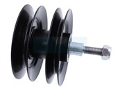 Poulie double + axe + roulement pour tracteur tondeuse MTD
