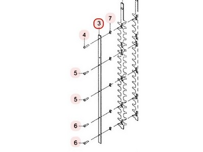 Guide lame inférieur pour taille-haie Kaaz (11051136)