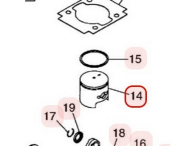 Piston pour moteur Zenoah (116041110)