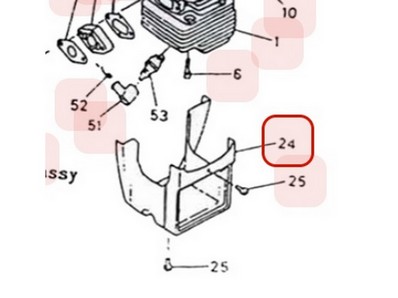 Capot de cylindre pour moteur Zenoah (140032111)