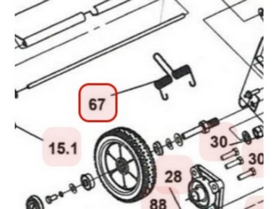 Ressort de déflecteur pour scarificateur Weibang (40R0115010)