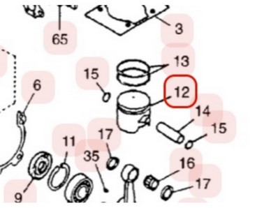 Piston pour moteur Zenoah (470041110)