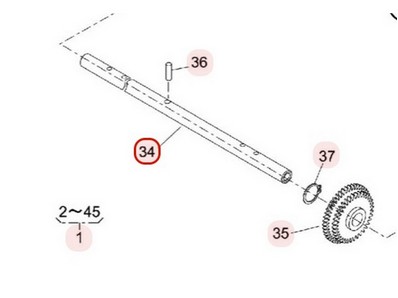 Arbre de traction pour tondeuse Kaaz (64014344)