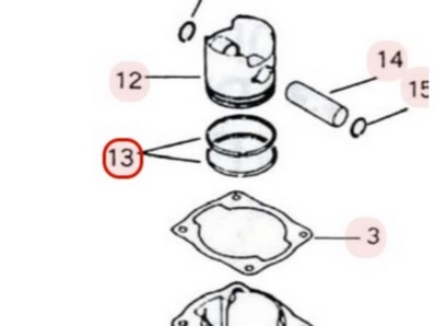 Segment pour moteur Zenoah (8488C40300)