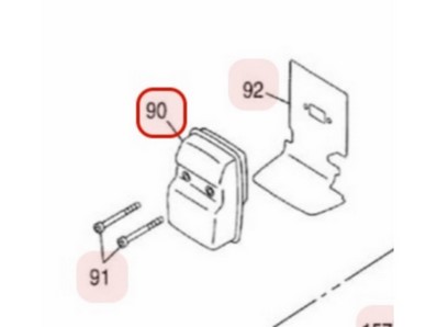 Pot d'échappement pour moteur Zenoah (848F0115A0)