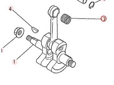 Roulement d'axe de piston pour moteur Mitsubishi (LFR64857)