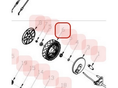 Roue arrière pour tondeuse Roques & Lecoeur (TG24G0000000)