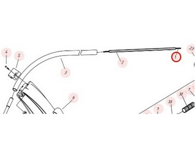 Arbre de transmission (fléxible) pour débroussailleuse Sarp (YP02050080021)