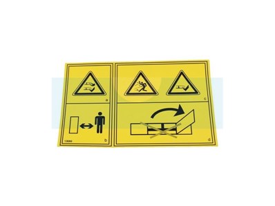 Autocollant de plateau de coupe pout tracteur tondeuse Wolf (ET13089)
