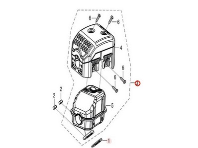 Pot d'échappement pour moteur Loncin / Rato (0001210020)