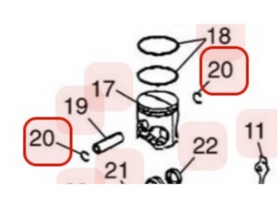 Clips d'axe de piston pour moteur Zenoah (130041320)