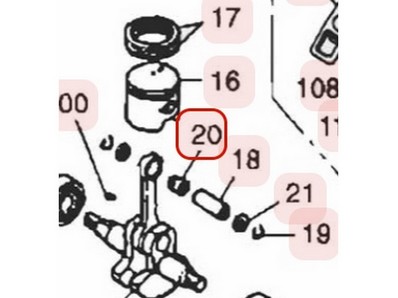 Roulement d'axe de piston pour moteur Zenoah (550041410)