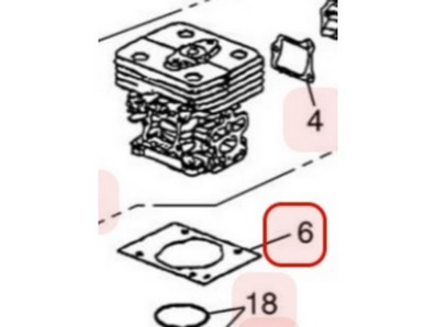 Joint d'embase pour moteur Zenoah (848GG012B1)