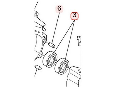 Roulement de vilebrequin pour Maruyama (913B6202)