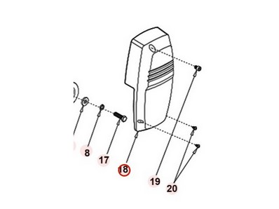 Capot de courroie pour scarificateur Roques & Lecoeur (TTS080000010)