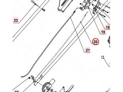 Câble d'accélérateur pour tondeuse Weibang (YM721145A)