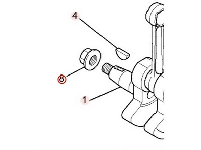 Ecrou de volant pour moteur Mitsubishi (ZZ70028C)