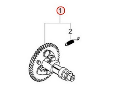 Arbre à cames pour moteur Loncin / Rato (0001180040)