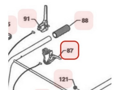 Levier d'embrayage pour motobineuse Sarp (0307010034)