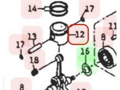 Piston pour moteur Kawasaki (130012141)