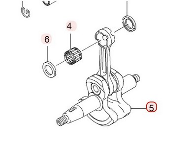 Vilebrequin pour moteur Kawasaki (491192231)